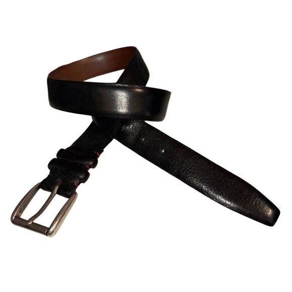 European Tumbled Calfskin Leather Belt